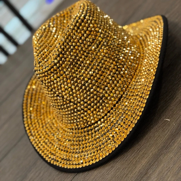 Gold Bling Studded Western Cowgirl Hat – Bold & Glamorous! ✨? main image 5